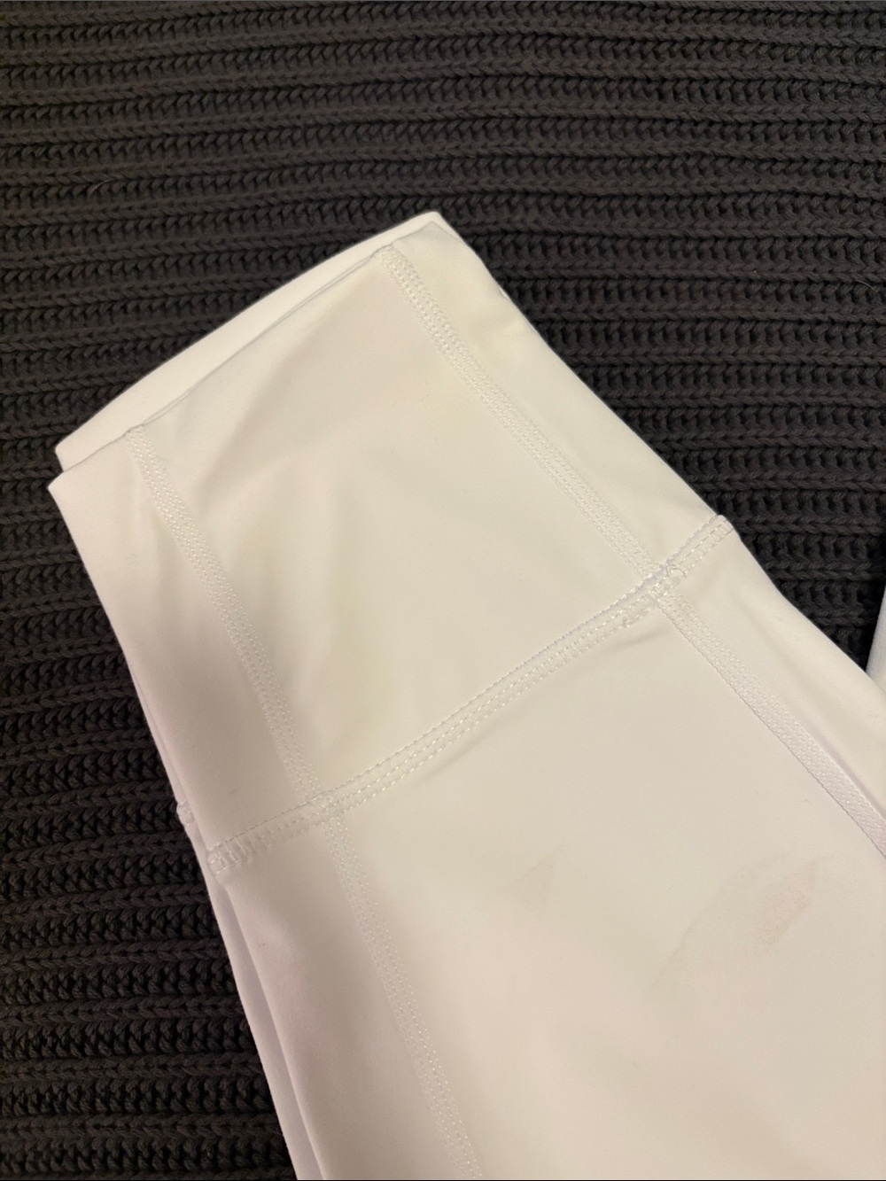Fabletics White High-Waist Leggings/jogger with waistband Tie - Picture 5 of 9